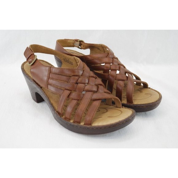 EUC Born 'Valakas' Heels | Sz 10, Rust, Brown Leather - Picture 4 of 9